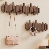 Coat Racks Wall Hanging Wall Entry Door Porch Hanging Scarf Coat Rack Perforated Solid Wood Creative Piano Keys Clothes Hook - V.I.P Digital Presence