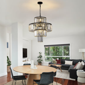 Black  Luxury Crystal Chandelier Modern Chandeliers Lights Fixture Hanging  Pendant Light Fixture for Dining Room Bedroom - V.I.P Digital Presence