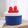 Cartoon cute home desktop sundries storage basket bedroom ornaments cotton rope storage basket with lid - V.I.P Digital Presence