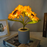 Rechargeable Sunflower LED Simulation Night Light Room Bedhead Decoration Atmosphere Light Birthday Gift for Girls - V.I.P Digital Presence