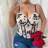 Low cut fishbone waistband backless French style camisole top - V.I.P Digital Presence