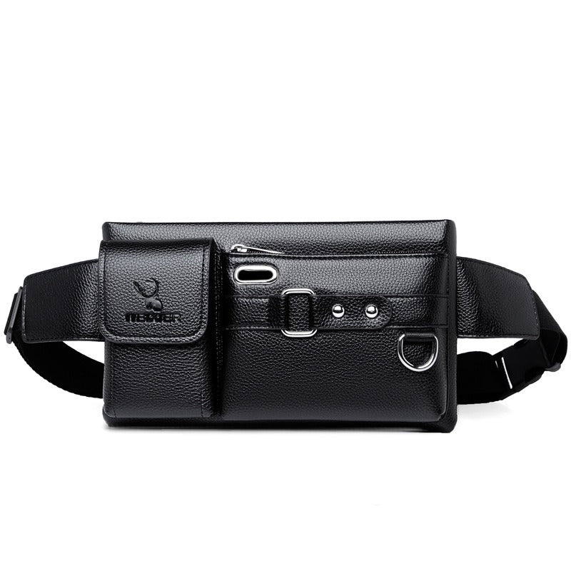 Men's Sports Waist Bag Multi Functional Outdoor Waist Bag PU Messenger Bag Riding Waist Bag - V.I.P Digital Presence