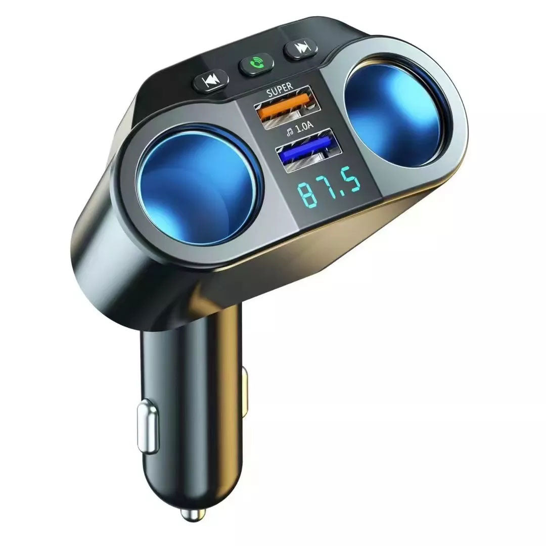 KC-01 car charger with one to two USB ports intelligent digital display QC3.0 fast charging multifunctional car cigarette lighter - V.I.P Digital Presence