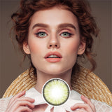 1Pair FDA Certificate Eyes Beautiful Pupil Colorful Girl Cosplay Contact Lenses  Purely green - V.I.P Digital Presence