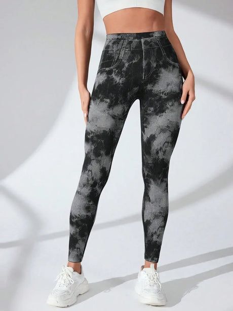 Tie-Dye High Waist Active Leggings - V.I.P Digital Presence