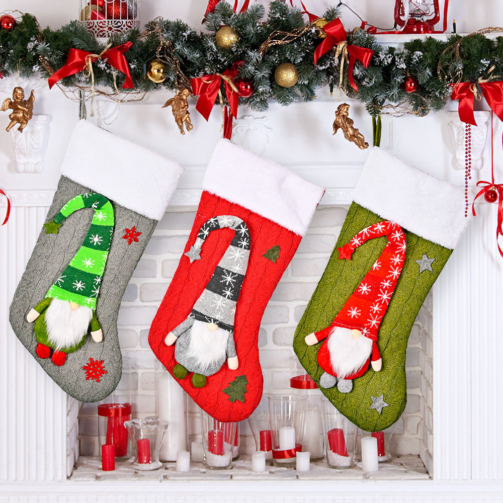 Christmas Decoration Knitted Rudolf Christmas Socks Christmas Children's Day Gifts Home Shopping Mall Decoration - V.I.P Digital Presence