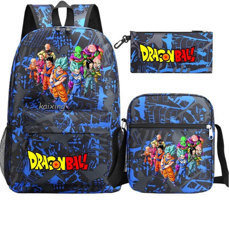 Youth Dragon Ball Backpack Student Shoulder Bag Travel Bag 3-Piece Set - V.I.P Digital Presence
