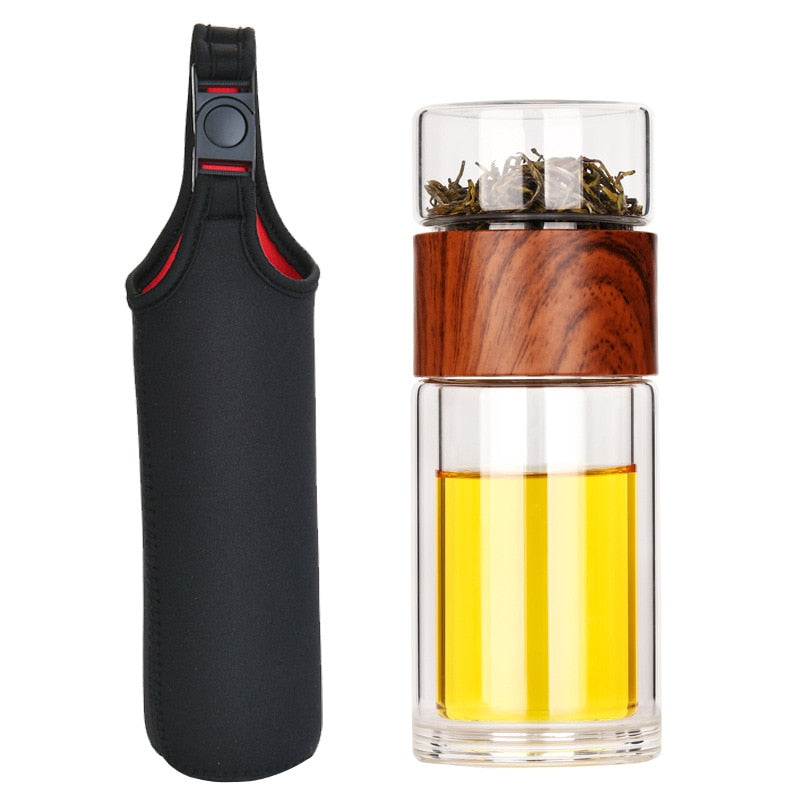 JOUDOO Tea Infuser Filter Double Wall Glass Sport Water Tumbler Portable High-temperature Transparent Water Cup Office Cup 35 - V.I.P Digital Presence