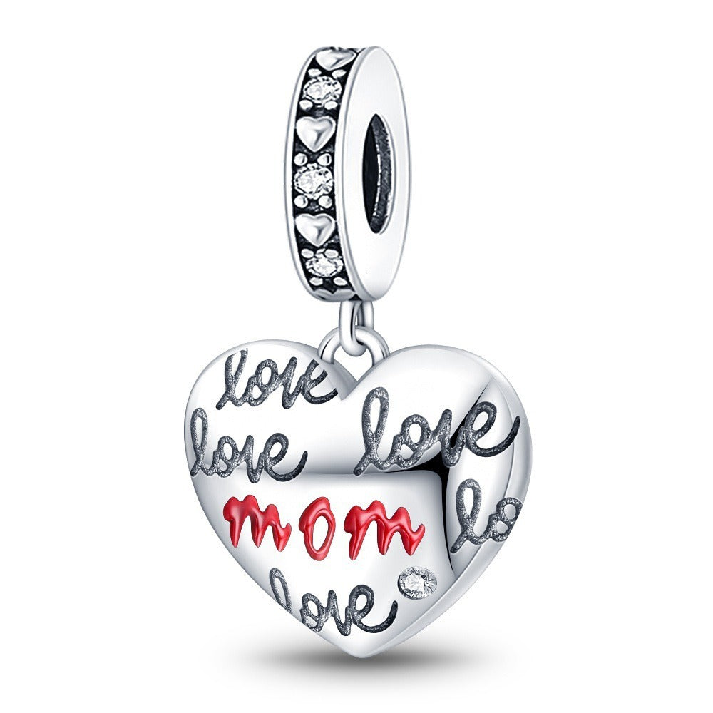 Mother's Day heart-shaped blessing pendant birthday gift DIY jewelry accessories - V.I.P Digital Presence