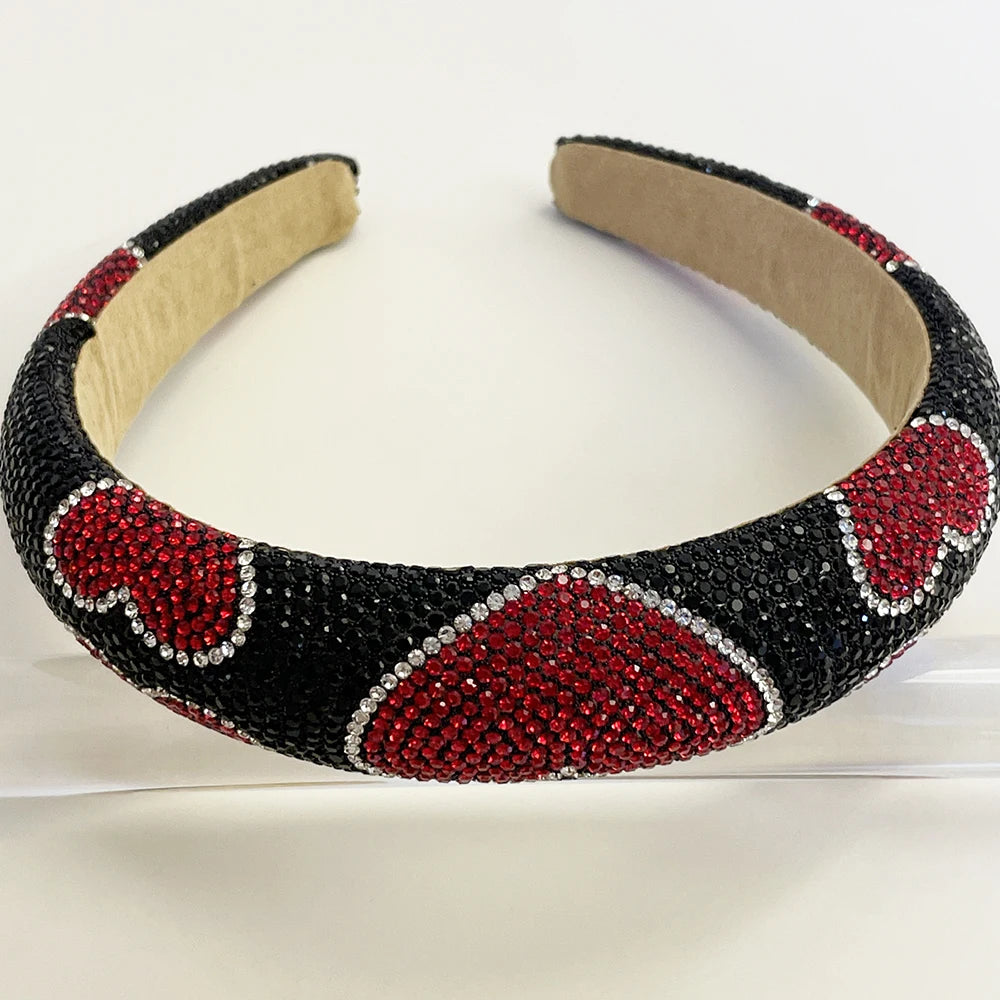 Sponge hair bands are simple and versatile with diamond inlay and heart-shaped hair accessories - V.I.P Digital Presence