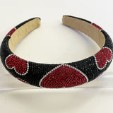 Sponge hair bands are simple and versatile with diamond inlay and heart-shaped hair accessories - V.I.P Digital Presence