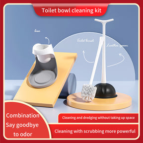 Toilet Brush, Toilet Toilet Brush, Leather Strap With Base, Household Cleaning Brush, Toilet Set - V.I.P Digital Presence