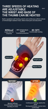 EMS Smart Tendon Sheath Hand Heating Wristband with Hot Compress and Massage Function - V.I.P Digital Presence