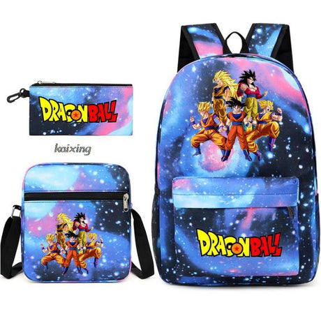 Youth Dragon Ball Backpack Student Shoulder Bag Travel Bag 3-Piece Set - V.I.P Digital Presence
