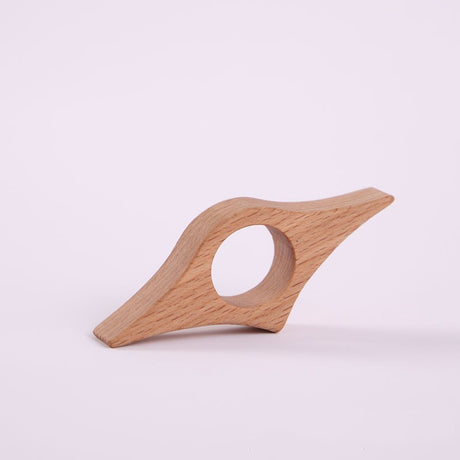 Solid wood book press reading and page pressing finger ring single handed wooden bookmark beech wood book pressing finger buckle - V.I.P Digital Presence