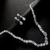Simple necklace earring set bride's wedding jewelry set fashionable and versatile accessories - V.I.P Digital Presence