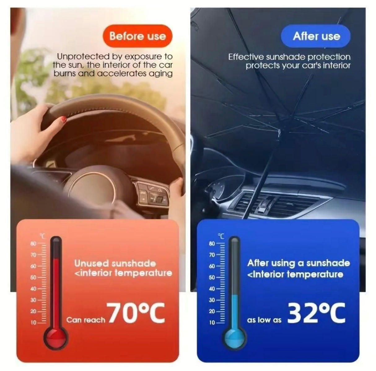 CoolDrive Windshield Sun Shade