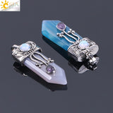 CSJA Vintage Large Natural Stone Sword-Shaped Pendant Jewelry Striped Crystal Agate Tiger Eye Jewelry Pendant Without Chain - V.I.P Digital Presence