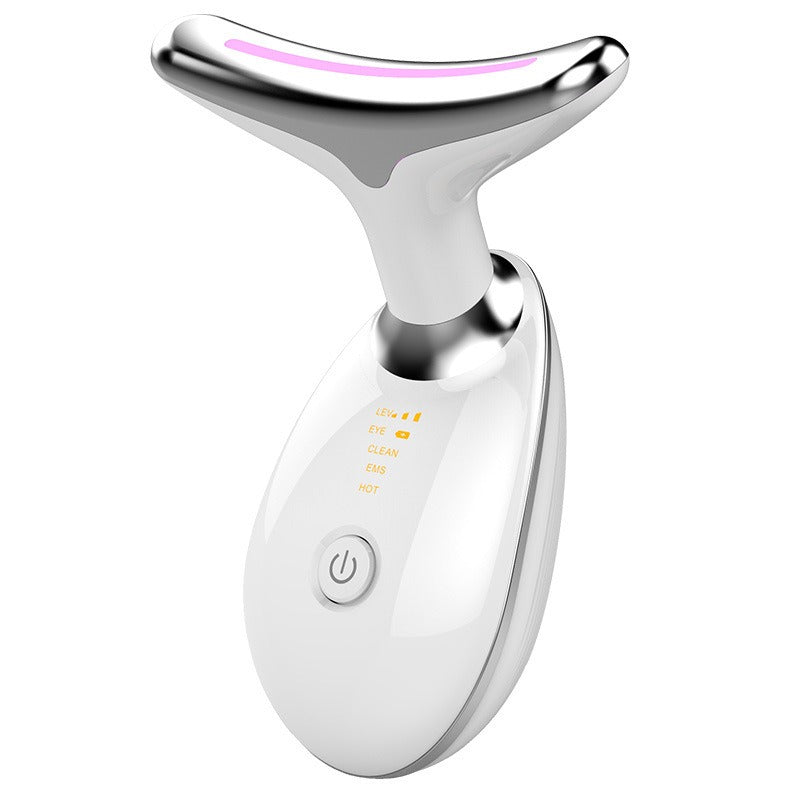 New neck beauty vibration massage neck line instrument, small iron lifting and tightening neck, facial color light introduction beauty instrument - V.I.P Digital Presence