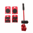 Furniture Mover Tool Set Furniture Transport Lifter Heavy Stuffs Moving Tool 4 Wheeled Mover Roller+1 Wheel Bar Hand Tools Set - V.I.P Digital Presence