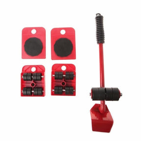 Furniture Mover Tool Set Furniture Transport Lifter Heavy Stuffs Moving Tool 4 Wheeled Mover Roller+1 Wheel Bar Hand Tools Set - V.I.P Digital Presence