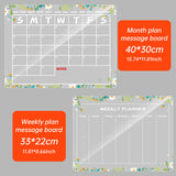 Acrylic message board magnetic refrigerator sticker household erasable calendar transparent note display board - V.I.P Digital Presence