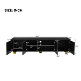 U-Can modern TV stand is suitable for TVs under 75 inches and comes with a storage cabinet top marble pattern and circular stand - V.I.P Digital Presence