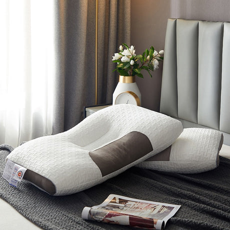 Light Luxury SPA Massage Pillow Single Pillow Core Neck Protection Adult Sleep Pillow Fiber Zone Massage Cervical Pillow Dormito - V.I.P Digital Presence
