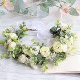 Forest style curled edge rose headband, simulated starry sky, eucalyptus wreath, bride's wedding dress, photography, headwear - V.I.P Digital Presence