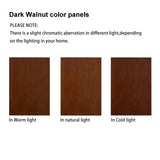 Corner Curio Cabinet with 5 Shelves and Lighting System, Walnut(E26 light bulb not included) - V.I.P Digital Presence