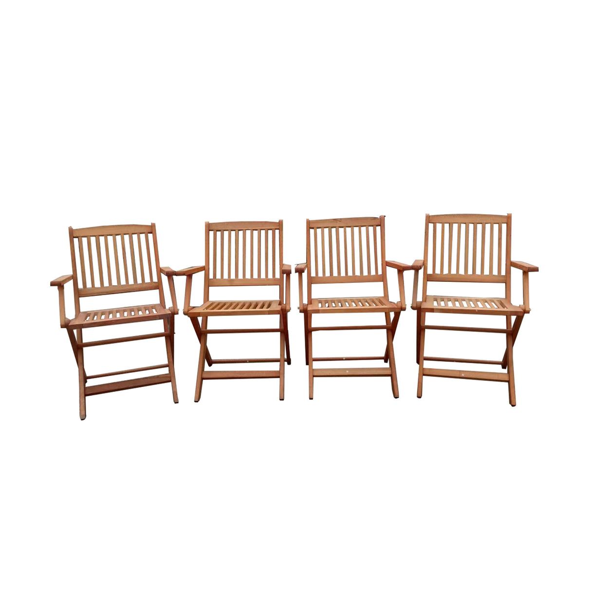 Foldable Patio Dining Set 4 Folding Chairs Indoor and outdoor universal Teak - V.I.P Digital Presence