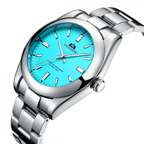 Automatic Watch for Men Mechanical Stainless Steel Luxury Red Yellow Sky Blue Green Colorful Rainbow 41mm Reloj Hombre Baratos - V.I.P Digital Presence