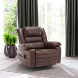 Breathable Leather Massage Recliner Chair Manual Living Room Reclining Sofa - V.I.P Digital Presence