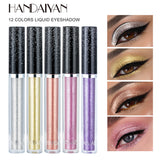 HANDAIYAN 12 Color Single Diamond Liquid Eye Shadow Psychedelic Pearly Shiny Eye Shadow Lying Silkworm Tear Makeup Eye Shadow Liquid - V.I.P Digital Presence