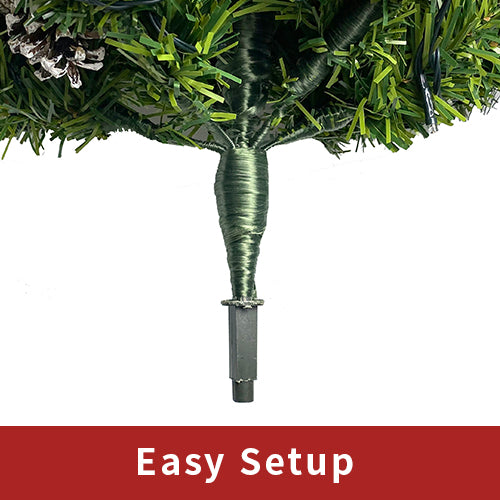 Christmas Tree Artificial Christmas 4-piece Set, including flower wreath, flower wreath, and 2 entrance trees, with LED lights - V.I.P Digital Presence