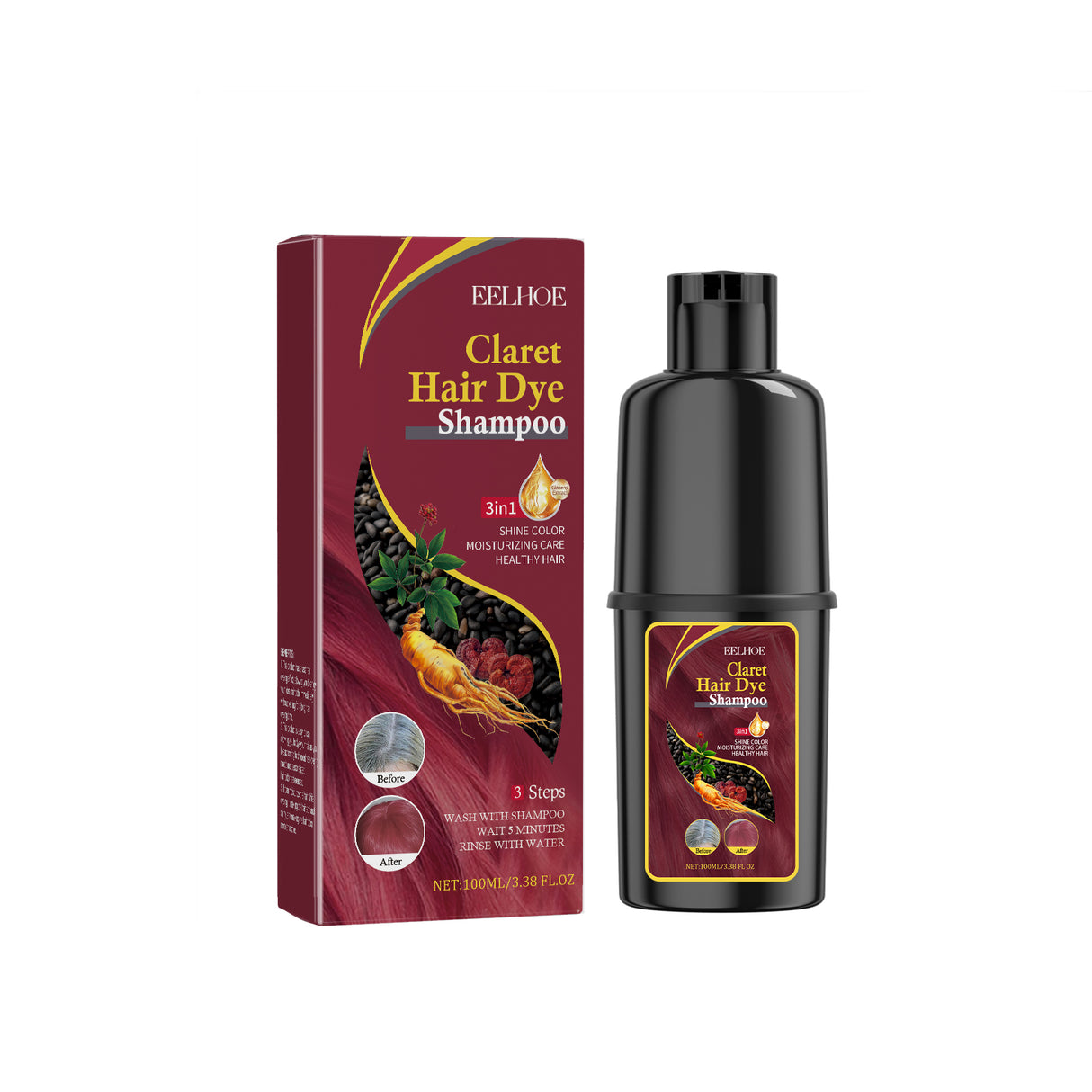 Black Hair Shampoo Series, Gentle, Non-Irritating And Moisturizing Scalp Easily Changing Color Hair Shampoo - V.I.P Digital Presence