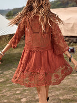 Sexy lace loose beach vacation hooded skirt bikini jacket swimsuit women - V.I.P Digital Presence