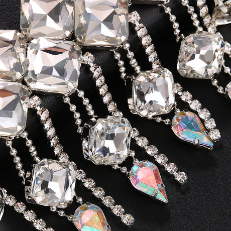 Trendy exaggeration hair chain, European and American fashion, water droplets full of diamonds hair accessories, headwear accessories, hair chain - V.I.P Digital Presence