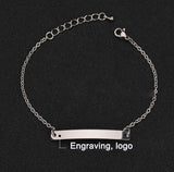 Stainless steel personalized engraved three color curved bracelet simple and personalized women's bracelet - V.I.P Digital Presence