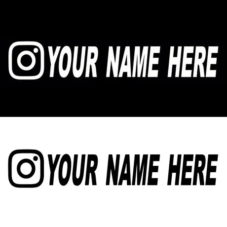 Custom username car stickers personalized Instagram motorcycle vinyl stickers - V.I.P Digital Presence