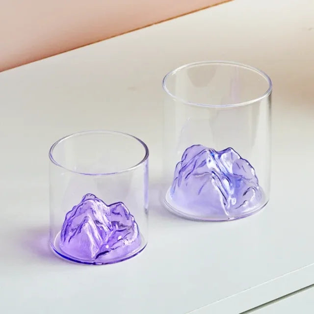 Small Transparent Glass Coffee Cup Mountain Glass Whisky Heat Resistant Tea Drink Milk Juice Cup Cups Drinking Glasses - V.I.P Digital Presence