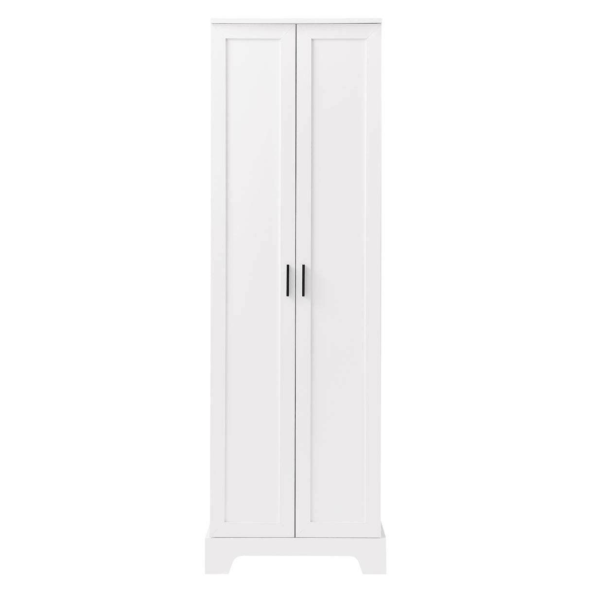 Storage Cabinet with Two Doors for Bathroom, Office, Adjustable Shelf, MDF Board, White - V.I.P Digital Presence