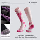 Winter ski socks men and women outdoor sports warm breathable long tube thickening pressure function calf socks - V.I.P Digital Presence