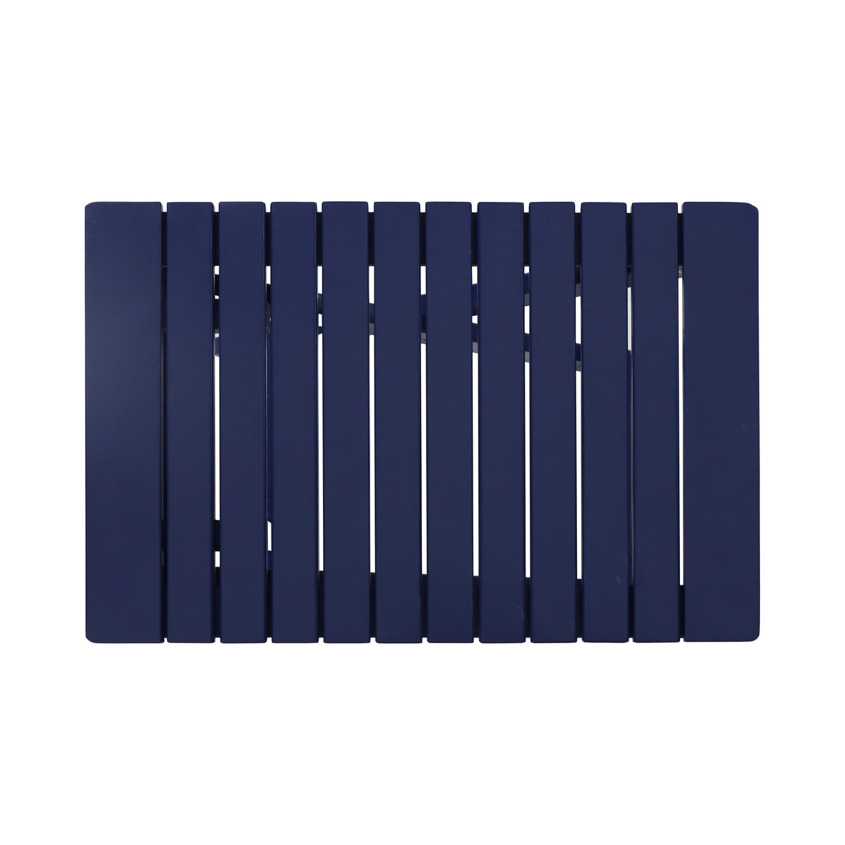 Outdoor Folding Wooden Side Table, Navy Blue, 15"D x 22.75"W x 18.25"H - V.I.P Digital Presence