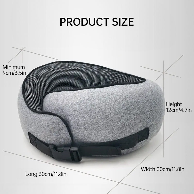 Memory Foam Neck Travel Pillow: Soft, 360° Head Support, for Home, Plane & Car - V.I.P Digital Presence