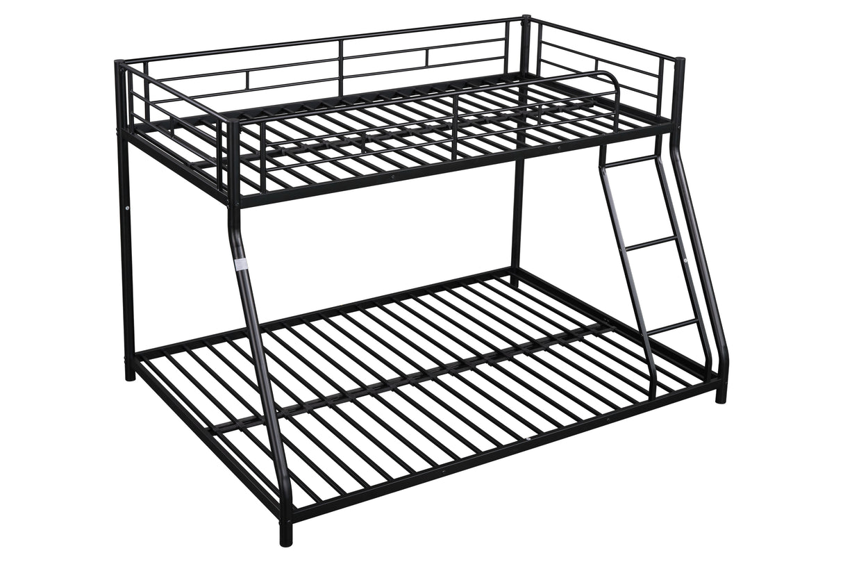 Metal Twin over Full Bunk Bed/ Heavy-duty Sturdy Metal/ Noise Reduced/ Safety Guardrail/ CPC Certified/ No Box Spring Needed - V.I.P Digital Presence