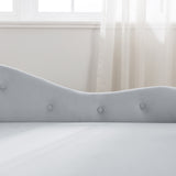 Grey Chaise Lounge Indoor Velvet Lounge Chair for Bedroom with Storage & Pillow Modern Upholstered Rolled Arm Chase Lounge - V.I.P Digital Presence