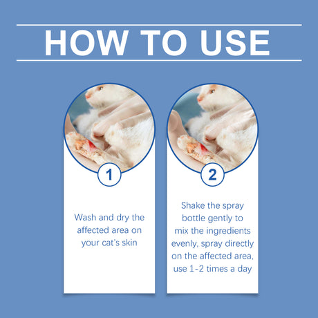 Cat Skin Care Spray, Gentle Cleaning Care Pet Skin Discomfort Body Care - V.I.P Digital Presence