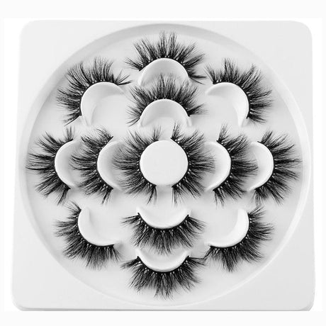 7 Pairs 3D Mink Hair False Eyelashes 25mm Lashes Thick Long Wispy Fluffy Handmade False Eyelashes - V.I.P Digital Presence