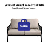 5PC Outdoor Aluminum Patio Furniture Modern Chat Sofa Conversation Set - V.I.P Digital Presence